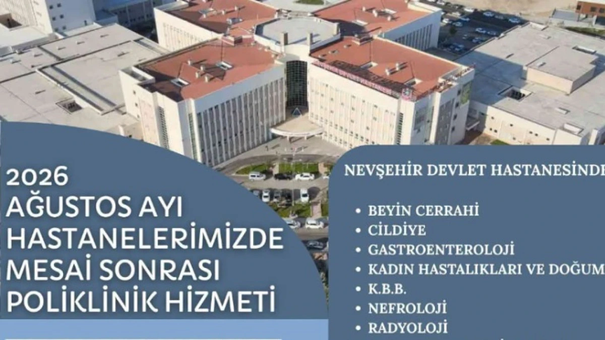 AĞUSTOS AYI MESAİ DIŞI POLİKLİNİKLER A&Ccedil;IKLANDI 