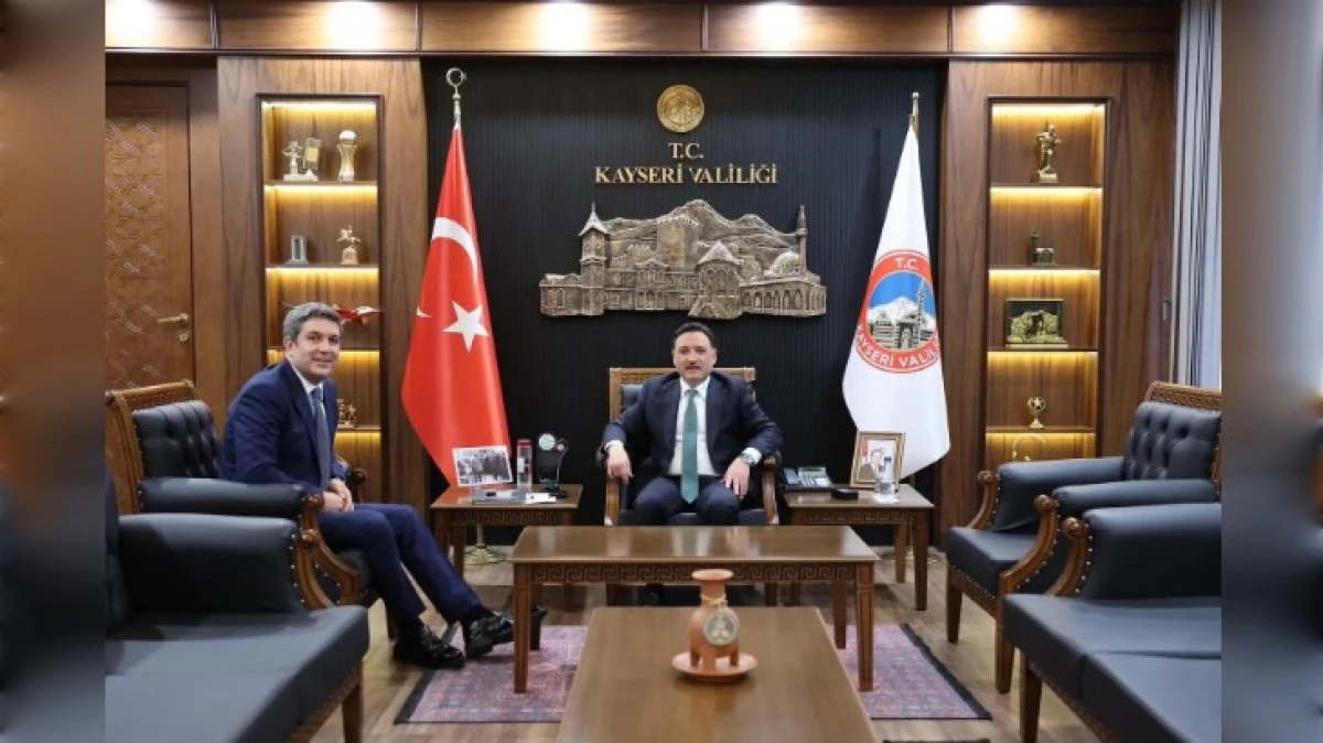 ALAN BAŞKANI ASLANBAY'DAN KAYSERİ VALİSİ G&Ouml;KMEN &Ccedil;İ&Ccedil;EK'E ZİYARET 