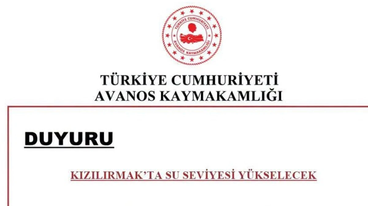 AVANOS İ&Ccedil;İN KRİTİK UYARI 