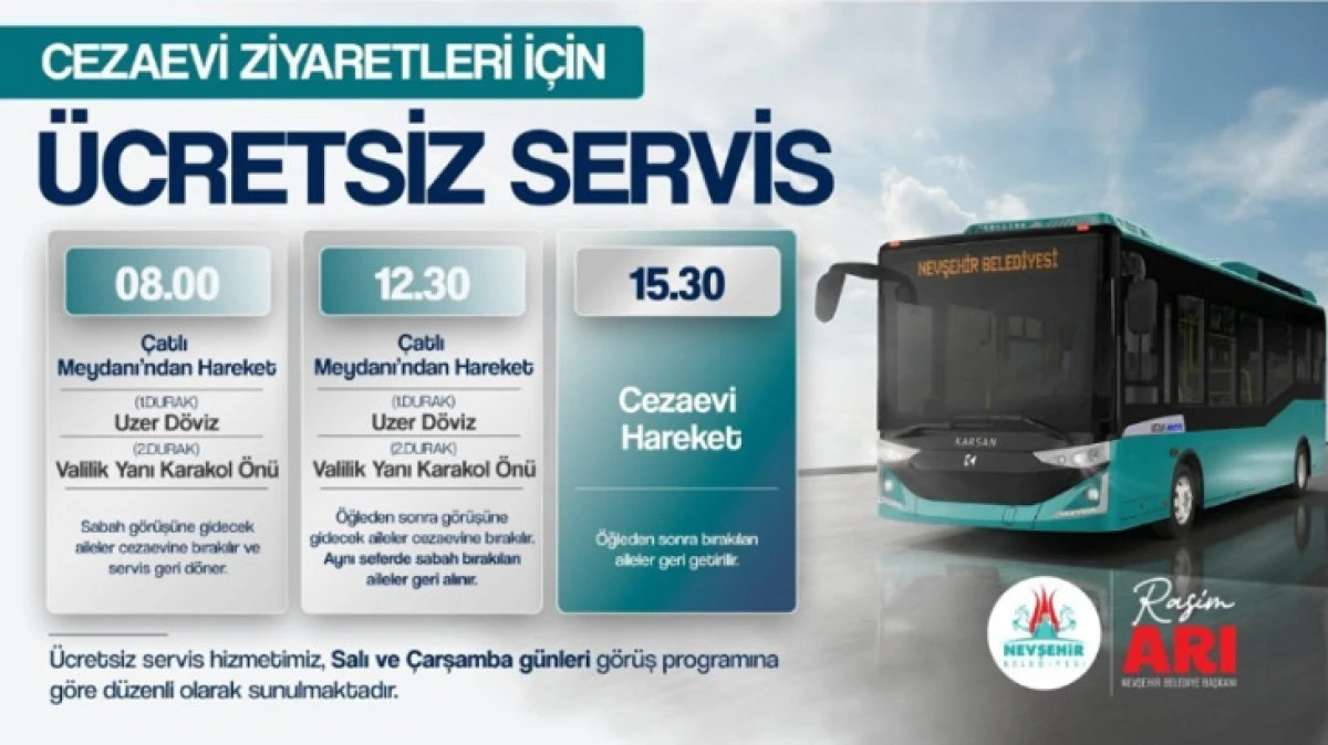 BELEDİYEDEN &Uuml;CRETSİZ SERVİS HİZMETİ