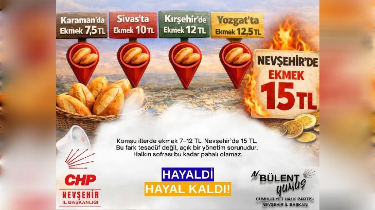 CHP İL BAŞKANI B&Uuml;LENT YUMUŞ'DAN EKMEK &Ccedil;IKIŞI 