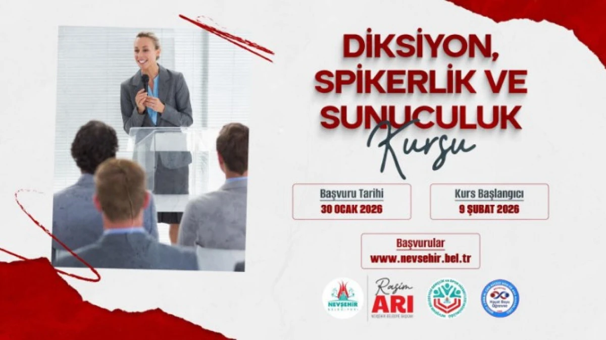 DİKSİYON, SPİKERLİK VE SUNUCULUK KURSU A&Ccedil;ILIYOR 