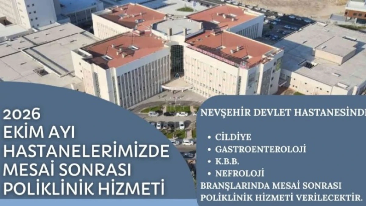 EKİM AYI MESAİ DIŞI POLİKLİNİKLER A&Ccedil;IKLANDI 