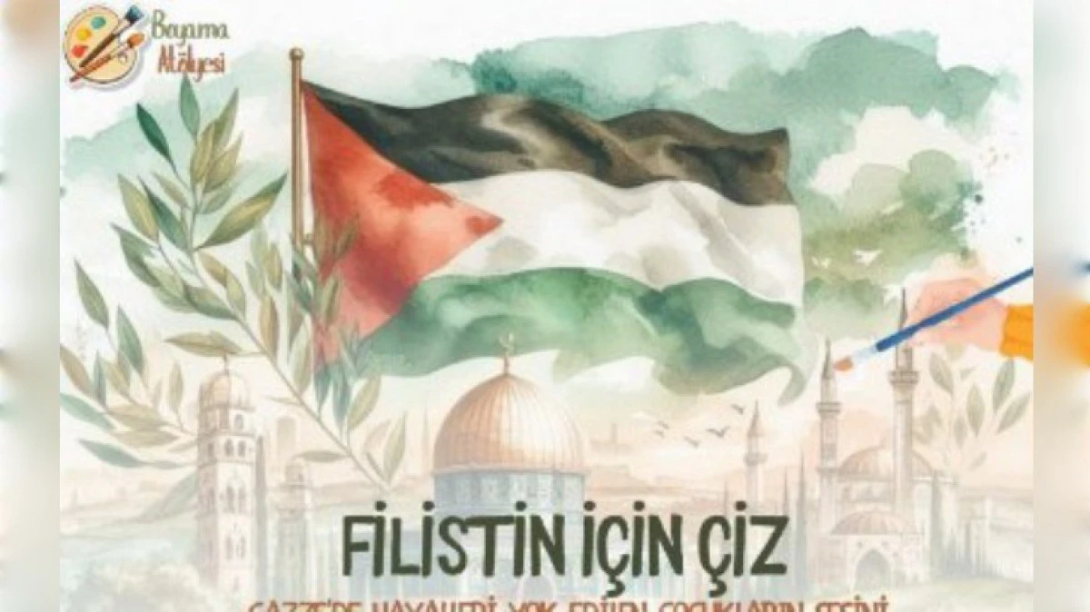 GAZZELLİ ÇOCUKLAR İÇİN RESİM ÇİZECEKLER 