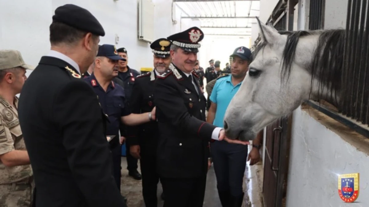 İTALYAN ASKERİ HEYETİ NEVŞEHİR'DE İNCELEMELERDE BULUNDU 