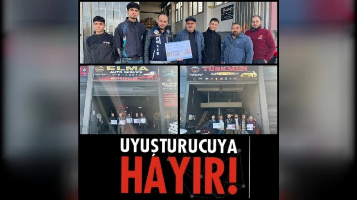 LALE SANAYİ ESNAFLARINA UYUŞTURUCU MÜCADELESİ ANLATILDI 