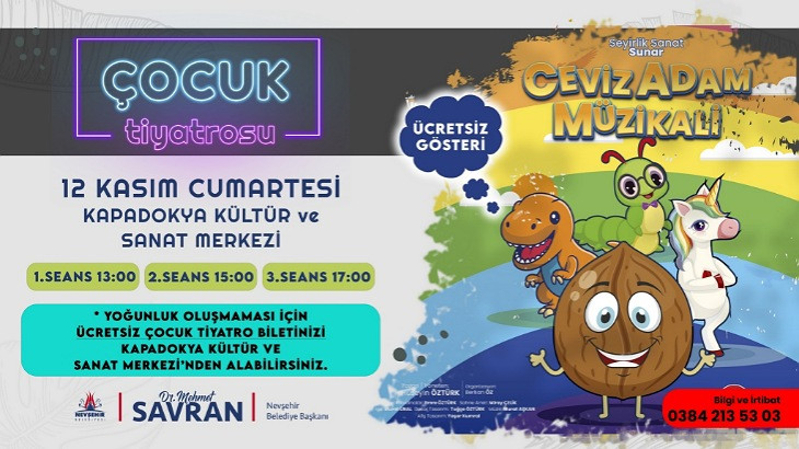Nevşehir Belediyesinden Çocuklara Tiyatro