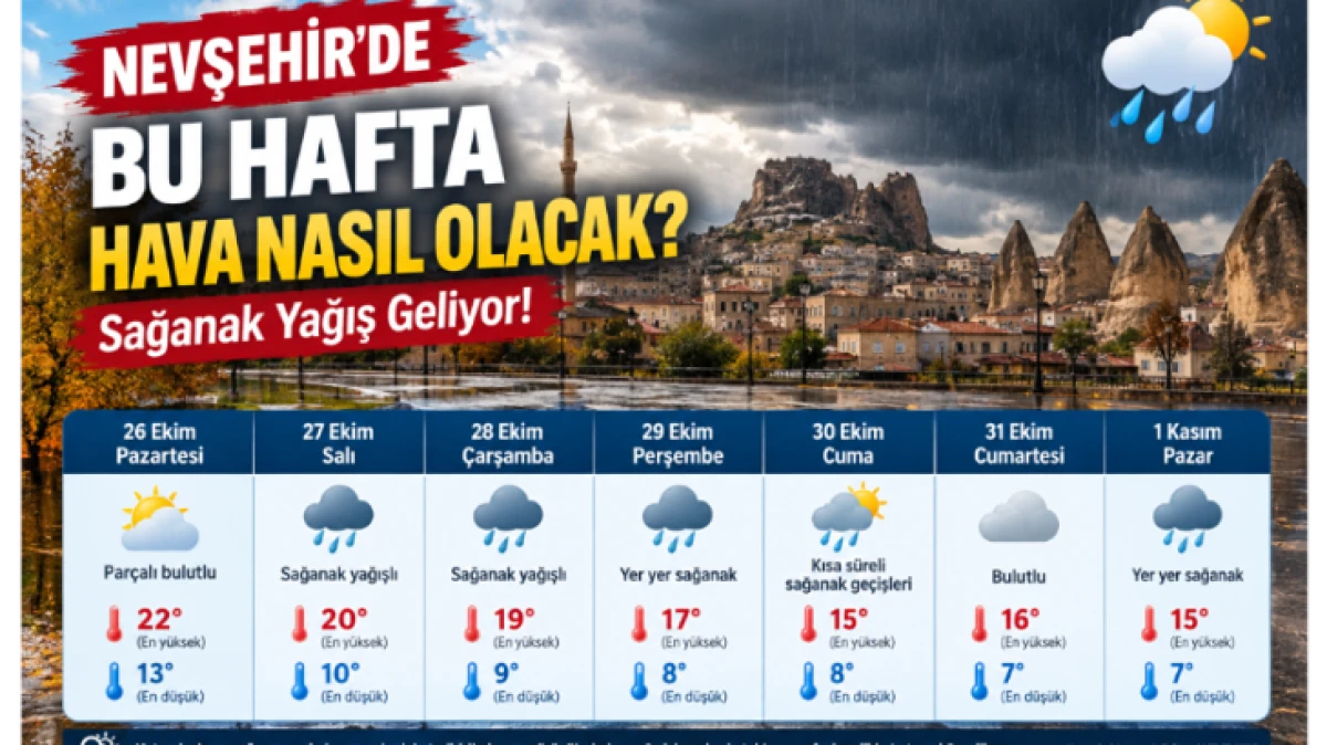 NEVŞEHİR DE BU HAFTANIN HAVASI NASIL OLACAK?