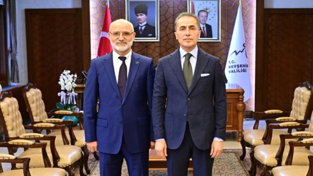 NEVŞEHİR VALİSİ H&Uuml;SEYİN K&Ouml;K, İL M&Uuml;FT&Uuml;S&Uuml; DR. HAYRİ ERENAY&rsquo;I KABUL ETTİ
