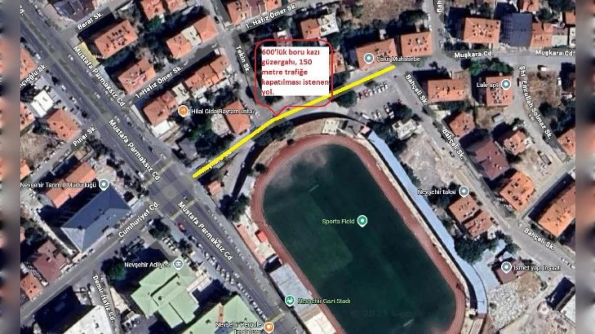 NEVŞEHİR'DE BAZI SOKAKLAR TRAFİĞE KAPANDI 