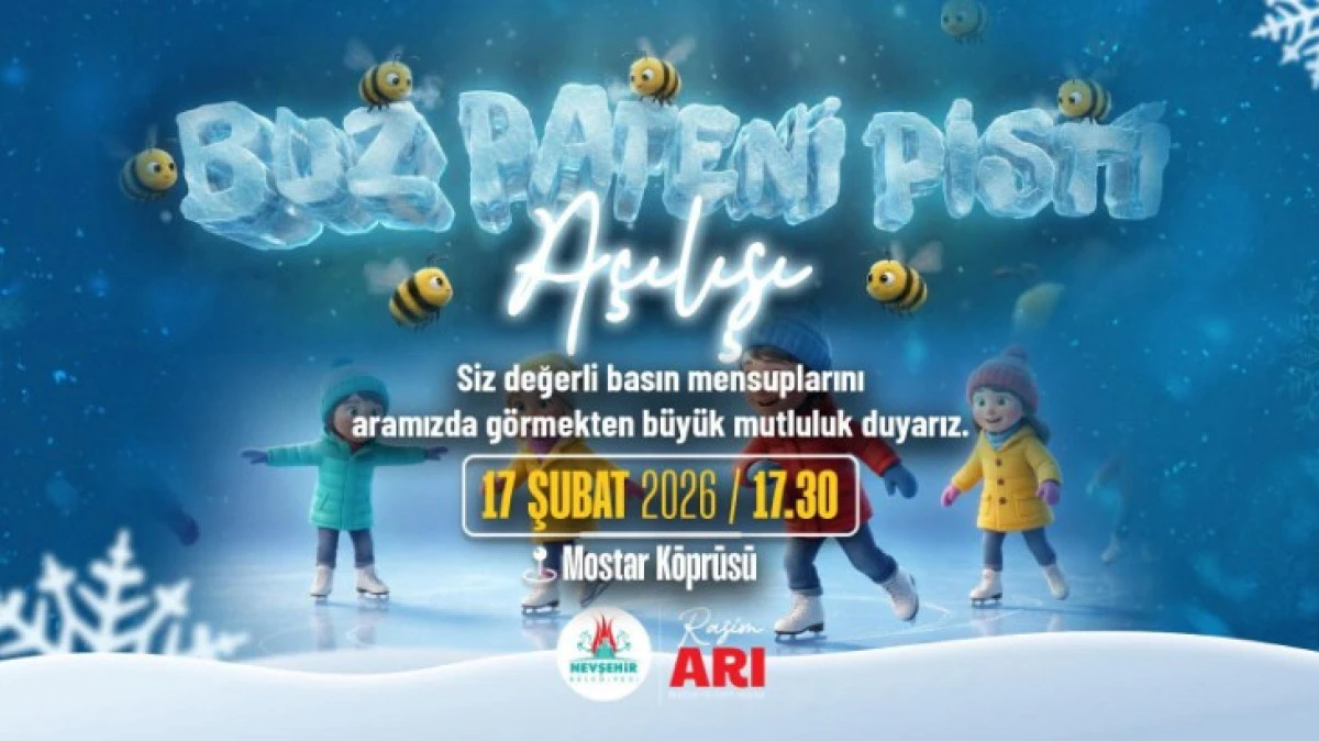 NEVŞEHİR'DE BUZ PİSTİ A&Ccedil;ILDI 