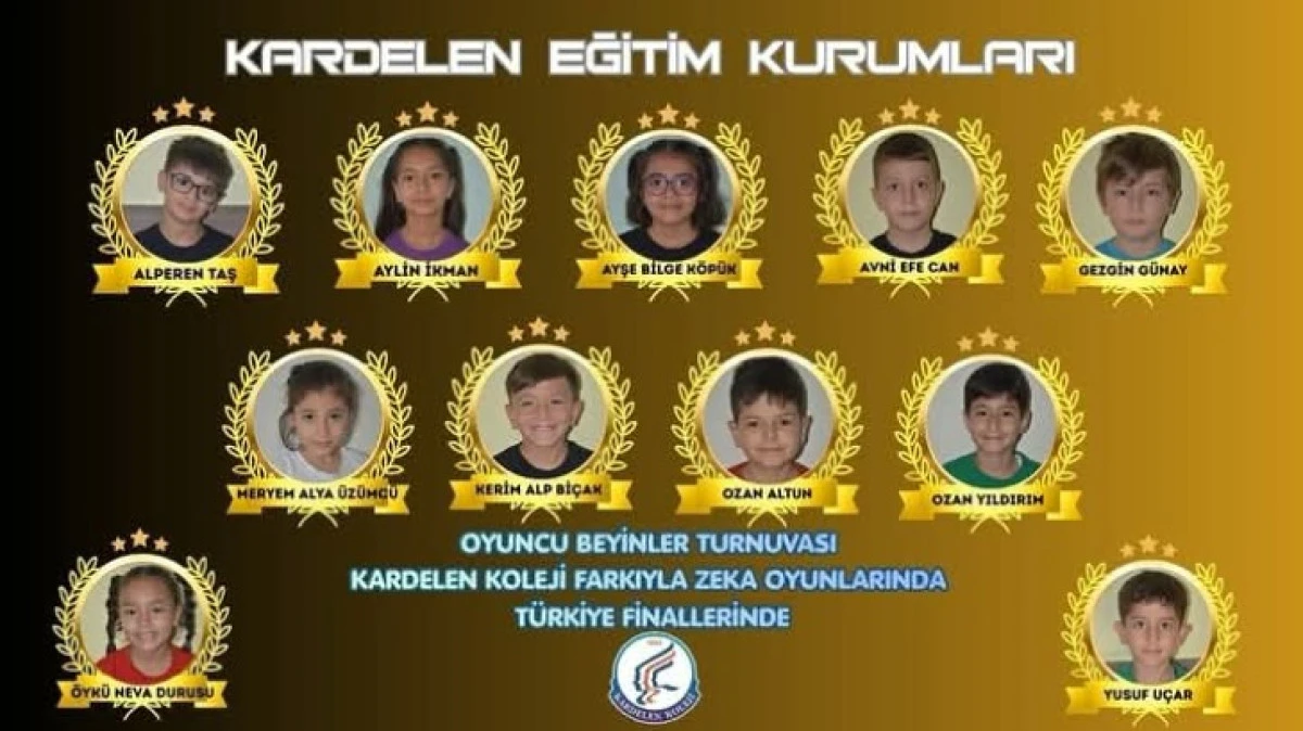 Oyuncu beyinler zeka oyunları turnuvasına Kardelen imzası