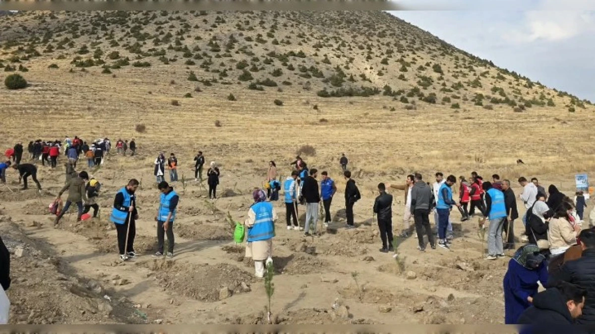 ŞEHİTLER İÇİN FİDAN DİKTİLER 