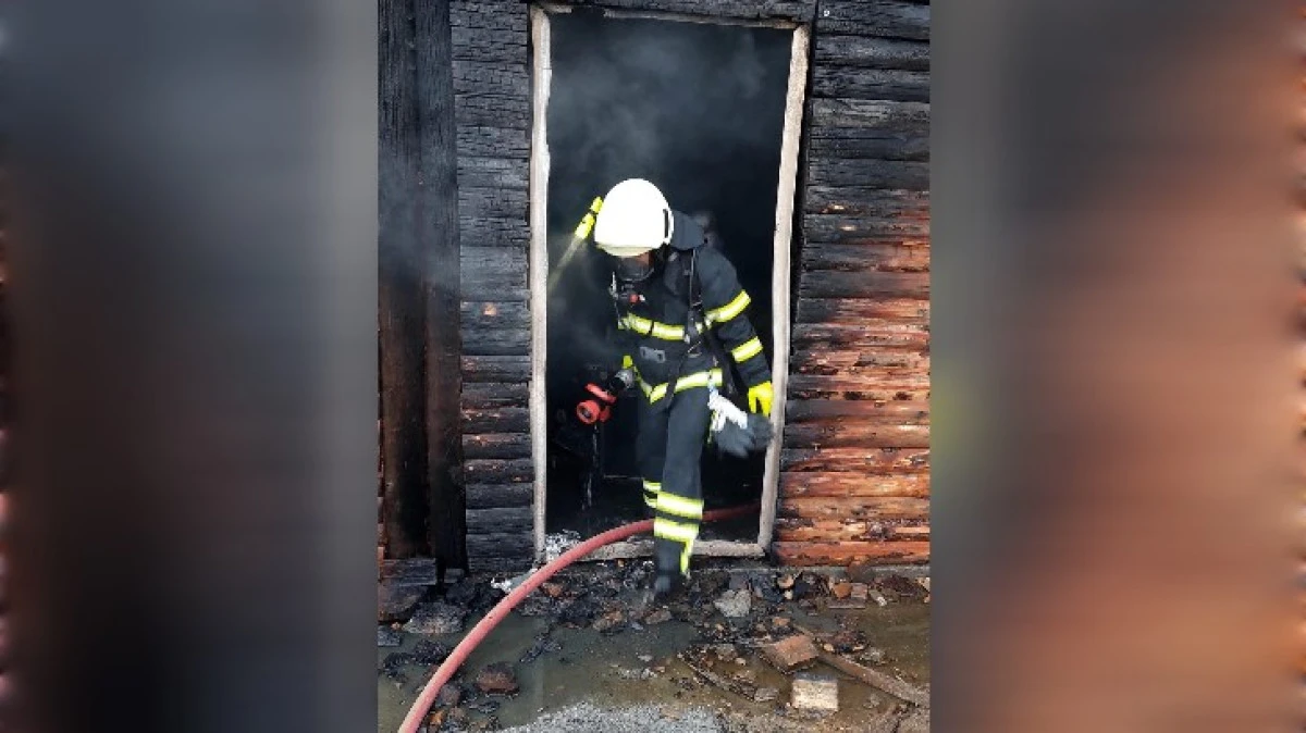&Uuml;RG&Uuml;P'TE BAĞ EVİNDE YANGIN &Ccedil;IKTI 