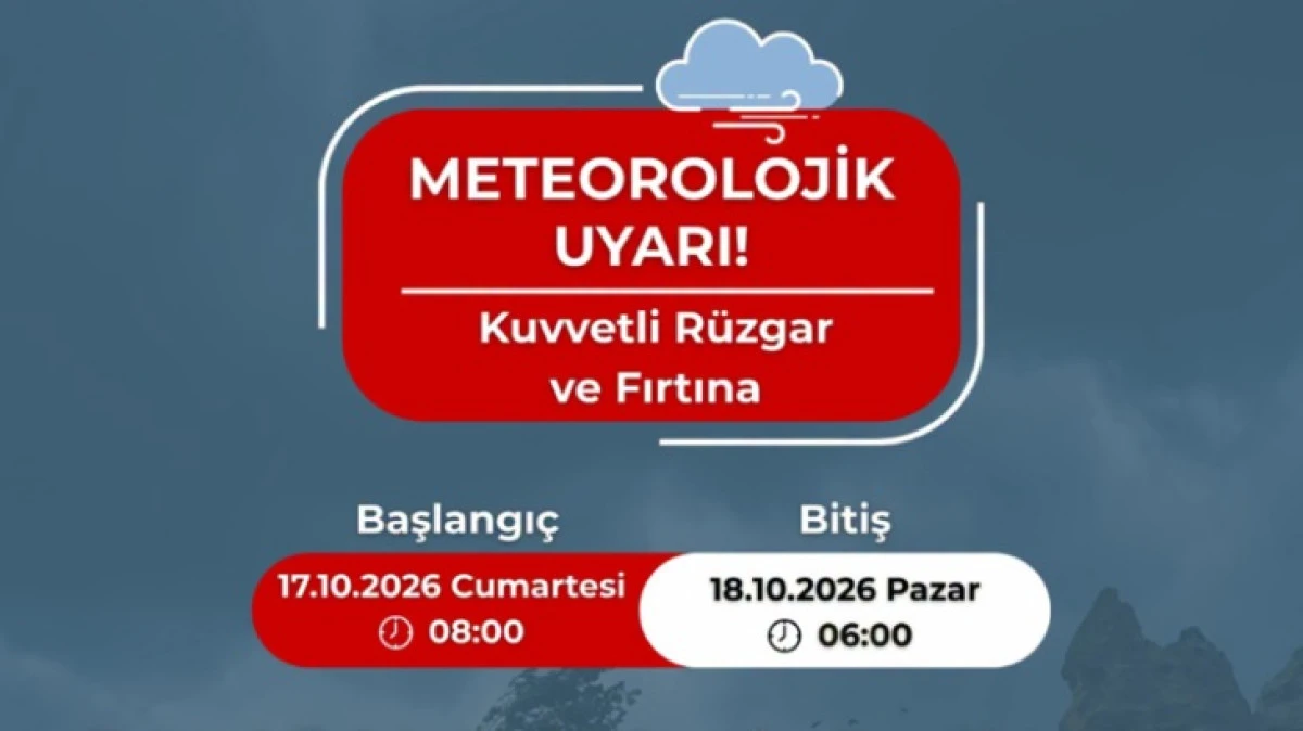 VALİLİK UYARDI NEVŞEHİR'DE YARIN FIRTINA BEKLENİYOR 